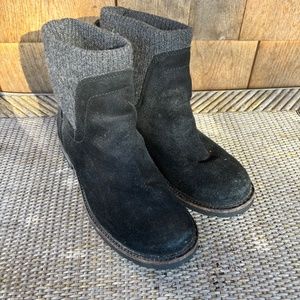 LL Bean Womens East Point Boot Black Suede Sz 7.5